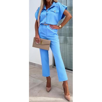 Short sleeve jumpsuit