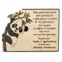 Panda wooden invitation