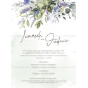 Lavender wedding invitation