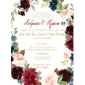 Floral wedding invitation