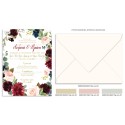 Floral wedding invitation