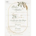 Olive wedding invitation