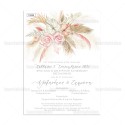 pampas wedding invitation