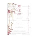 Wedding invitation pampas