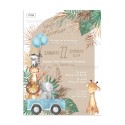 Boho safari jungle papyrus invitation