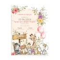 Cute floral jungle papyrus invitation