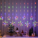 Christmas lights, curtain