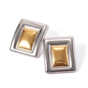 Steel square earrings