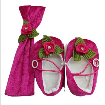 baby headband and shoe set