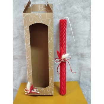 Handmade beeswax candle