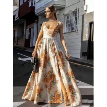 Floral maxi dress .