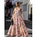Floral maxi dress .