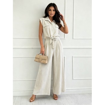 Striped pants shirt set