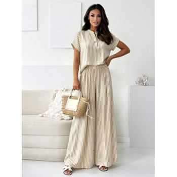 Striped blouse and pants set